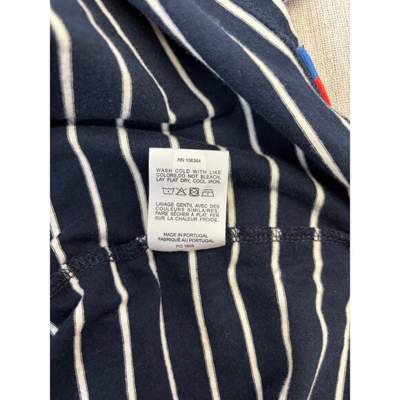 Kule Mister Men's XL navy and white stripe t-shirt 100% cotton crew neck‎ - Picture 5 of 6